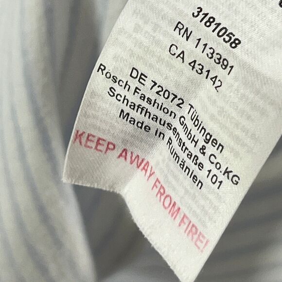 FERAUD PARIS Nightgown L V-Neck Striped Sleeveless Sleepwear Slip Dress Blue - Picture 12 of 16